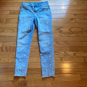 Girls size 16 floral denim